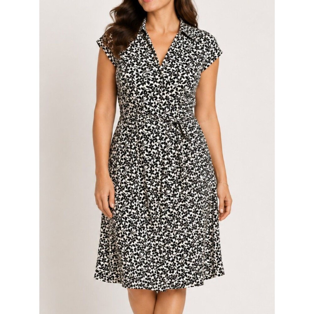 Banana Republic Cap Sleeve Floral Midi Dress